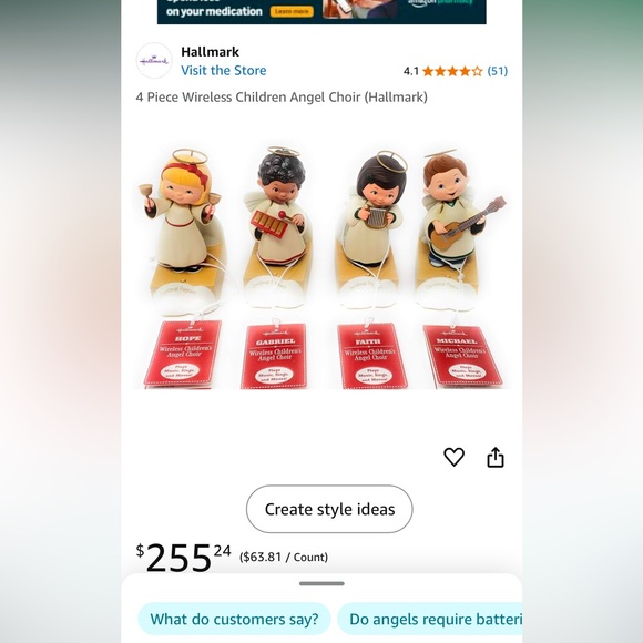 Hallmark 4 Piece Christmas Angel figurines - Picture 3 of 3